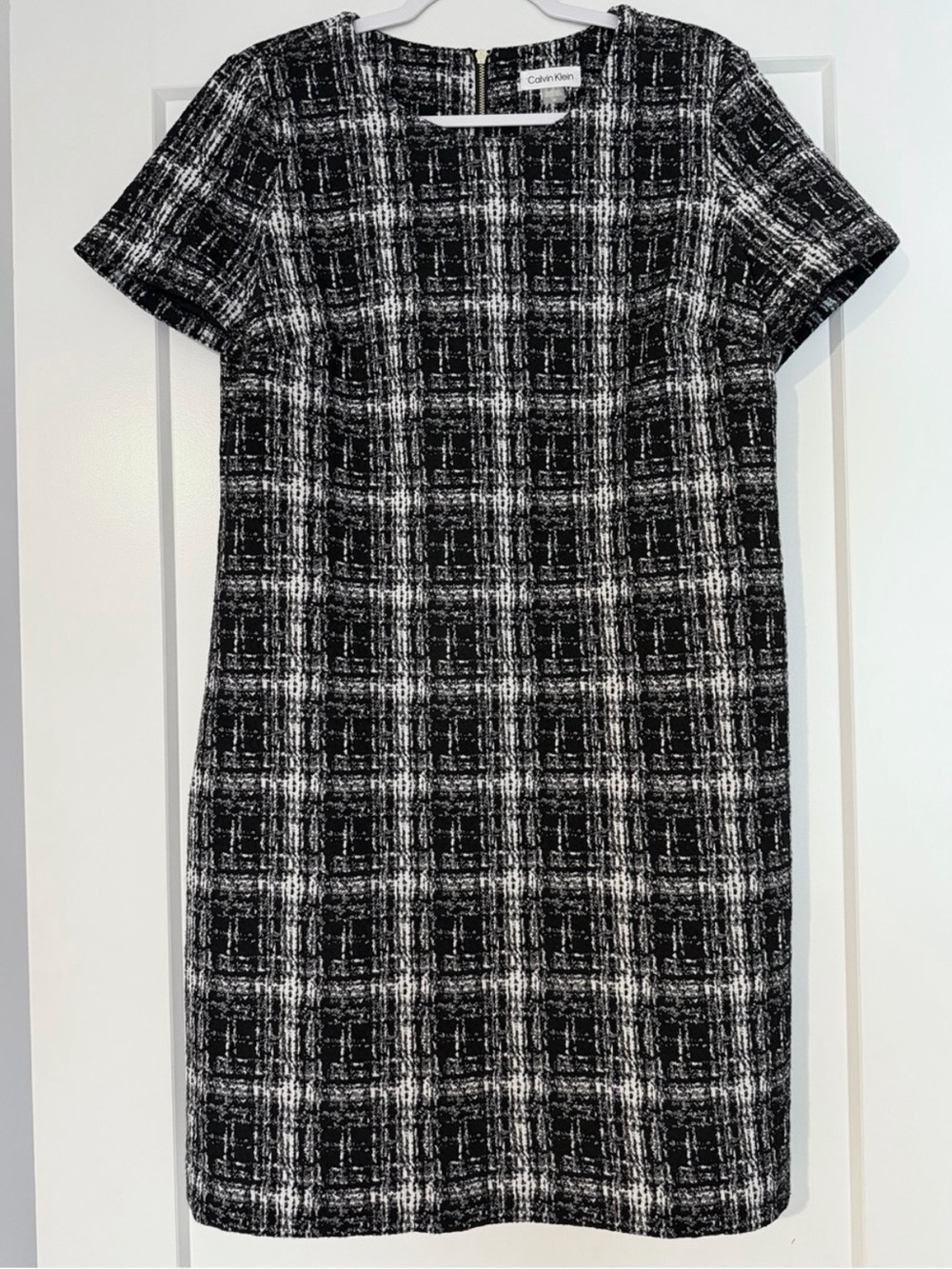 Calvin Klein Textured Plaid Dress